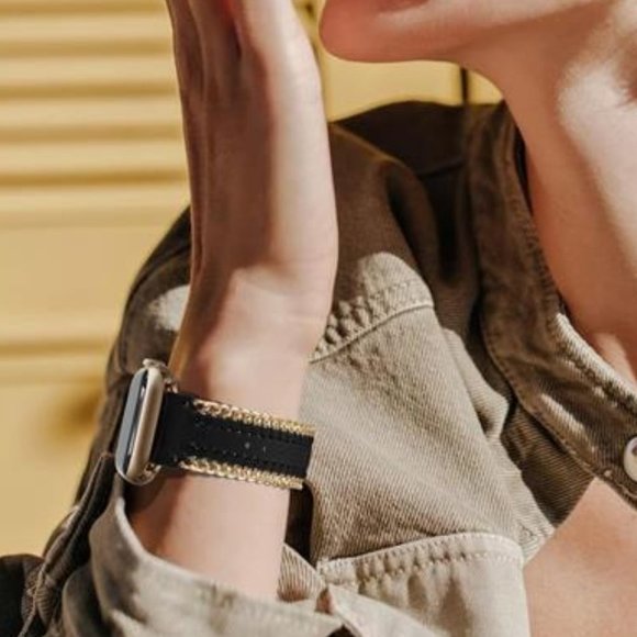 NEW Black and Gold Luxury Apple Watch Band main image 6